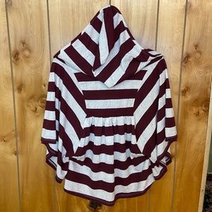 Womens/Juniors Roxy Hooded BatwingSleeve Top Small